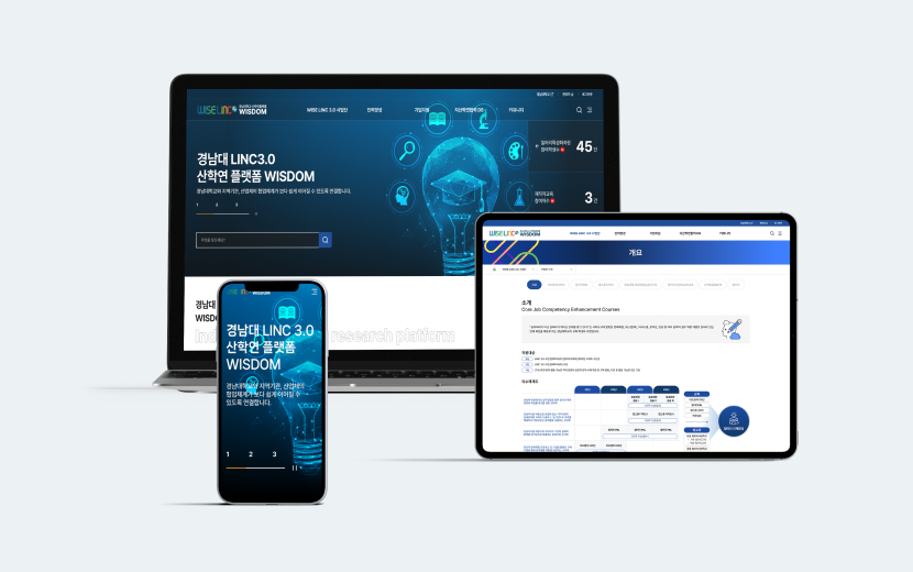 경남대학교 LINC 3.0 사업단 성과관리시스템 고도화 및 산학연 플랫폼(WISDOM) 구축